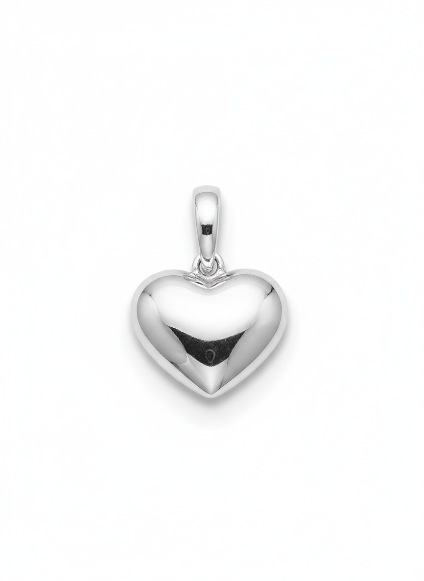 Polished Solid Heart Pendant