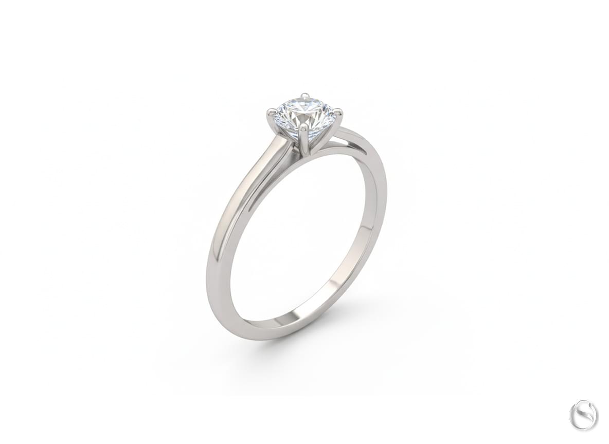 The Sleek Solitaire Promise Ring